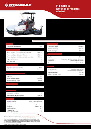 Lánctalpas finiserek Dynapac F1800C
