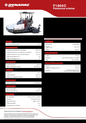 Lánctalpas finiserek Dynapac F1800C