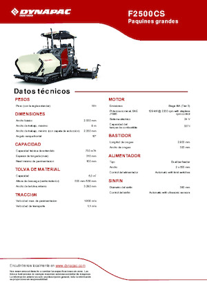 Lánctalpas finiserek Dynapac F2500CS