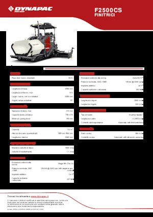 Lánctalpas finiserek Dynapac F2500CS