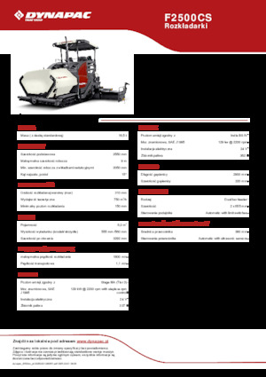 Lánctalpas finiserek Dynapac F2500CS
