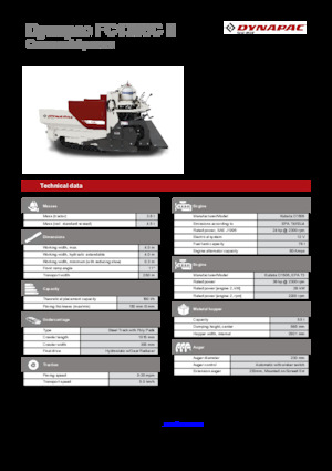 Lánctalpas finiserek Dynapac FC1300C II