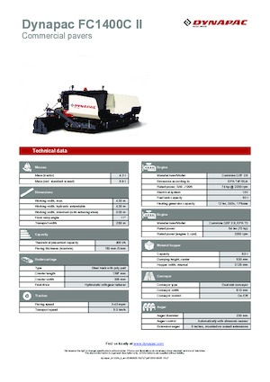 Lánctalpas finiserek Dynapac FC1400C II