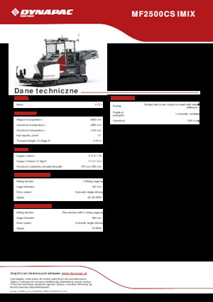 Lánctalpas finiserek Dynapac MF2500CS IMIX