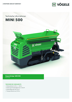 Lánctalpas finiserek Vögele MINI 500