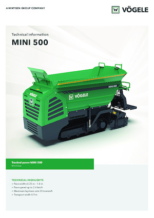 Lánctalpas finiserek Vögele MINI 500