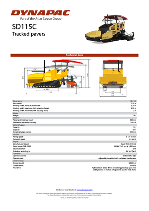 Lánctalpas finiserek Dynapac SD 115 C