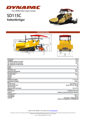 Lánctalpas finiserek Dynapac SD 115 C