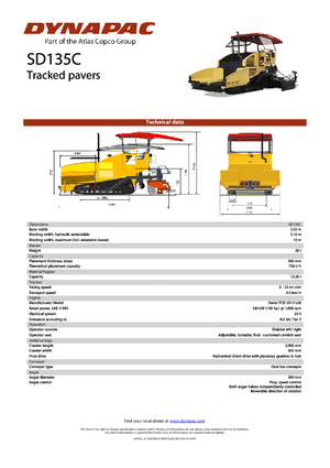Lánctalpas finiserek Dynapac SD 135 C