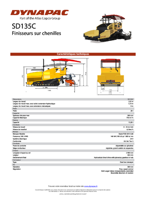 Lánctalpas finiserek Dynapac SD 135 C
