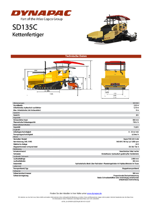 Lánctalpas finiserek Dynapac SD 135 C