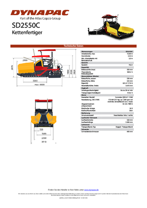 Lánctalpas finiserek Dynapac SD 2550 C