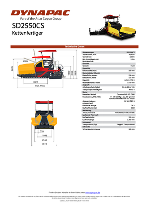 Lánctalpas finiserek Dynapac SD 2550 CS