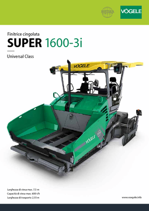 Lánctalpas finiserek Vögele Super 1600-3i