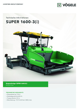 Lánctalpas finiserek Vögele Super 1600-3i