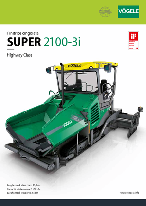 Lánctalpas finiserek Vögele Super 2100-3i