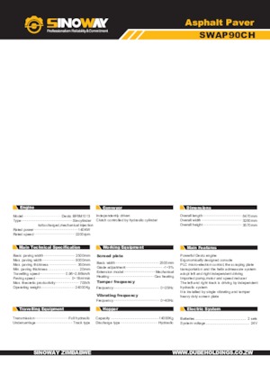 Lánctalpas finiserek Sinoway SWAP90CH