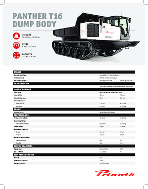 Lánctalpas dömperek Prinoth Panther T16