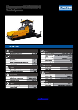 Lánctalpas finiserek Dynapac SD 2550 CS