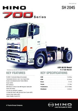 Nyergesvontatók Hino 700 SH 2045 4x2