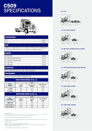 Nyergesvontatók Kenworth C509 50” Aero roof X15 8x4