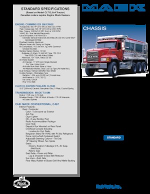 Nyergesvontatók Mack CL703 CA67 Conventional Cummins ISX 500 6x4