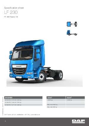 Nyergesvontatók DAF LF 230 FT 13t