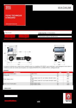 Nyergesvontatók Renault MAGNUM 440.19 4X2 T