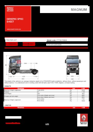 Nyergesvontatók Renault MAGNUM 520.19 4X2 T E5 - ROUTE 66