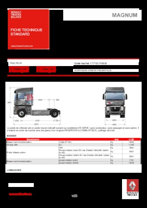 Nyergesvontatók Renault MAGNUM 520.19 4X2 T E5 - ROUTE 66