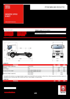 Nyergesvontatók Renault PREMIUM 380.19 4X2 LD T