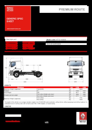 Nyergesvontatók Renault PREMIUM 430.19 4X2 LD T