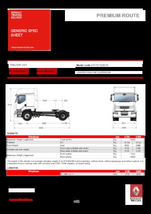 Nyergesvontatók Renault PREMIUM 430.19 4X2 LD TGV1040