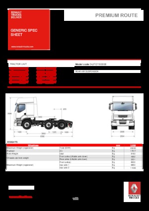 Nyergesvontatók Renault PREMIUM 460.26 6X2 TML