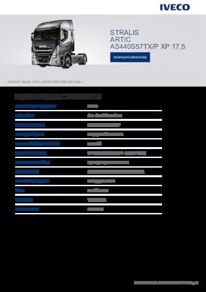Nyergesvontatók Iveco STRALIS ARTIC AS440S57TX/P XP 17,5