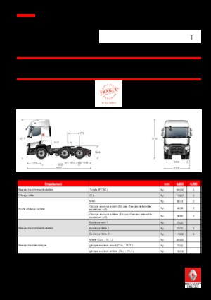 Nyergesvontatók Renault T 380 T6x2 PUSHER E6