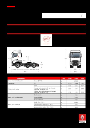 Nyergesvontatók Renault T 520.26 HIGHCAB 6X2 T LOW E6 (LHD)