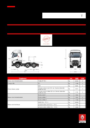 Nyergesvontatók Renault T HIGH 480 T6x2 PUSHER TML E6 RHD