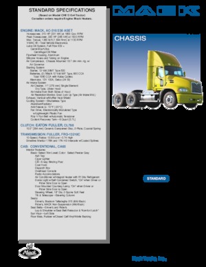 Nyergesvontatók Mack VISION CA65 Conventional CXN603 AC-460P ASET 6x4