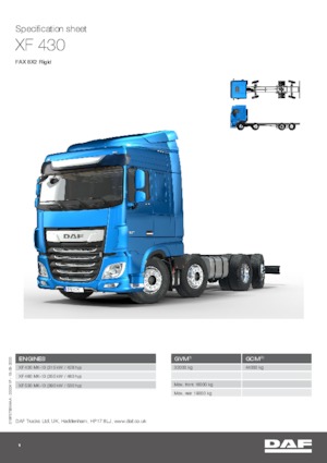 Merevvázak DAF XF 430 FAX