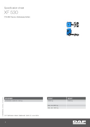 Nyergesvontatók DAF XF 530 FTG , Anniversary Edition SSC