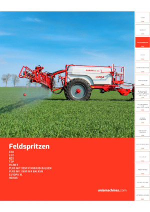 Vontatható szántóföldi permetezők Unia Europa XL 3027