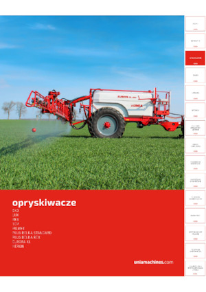 Vontatható szántóföldi permetezők Unia Lux 412 