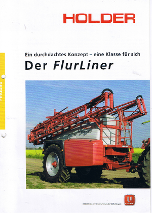 Vontatható szántóföldi permetezők Holder FlurLiner 6,0