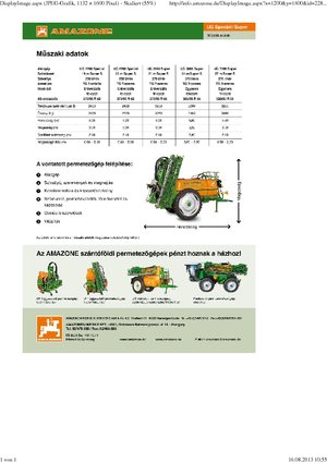 Vontatható szántóföldi permetezők Amazone UG 3000 Special (18)