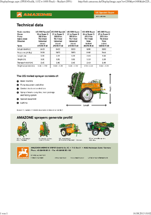 Vontatható szántóföldi permetezők Amazone UG 2200 Super (15)