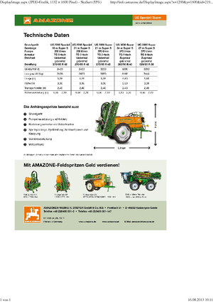 Vontatható szántóföldi permetezők Amazone UG 3000 Special (21)