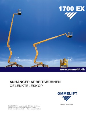 Vontatható csuklógémes munkaállványok OMMELIFT 1700 EX