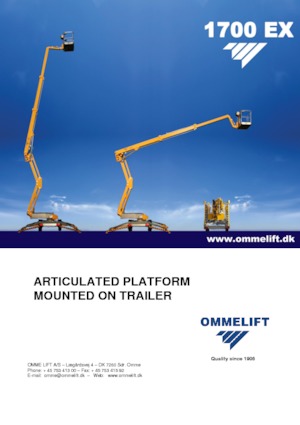Vontatható csuklógémes munkaállványok OMMELIFT 1700 EX