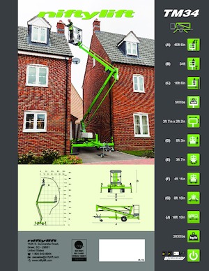 Vontatható csuklógémes munkaállványok Niftylift TM34